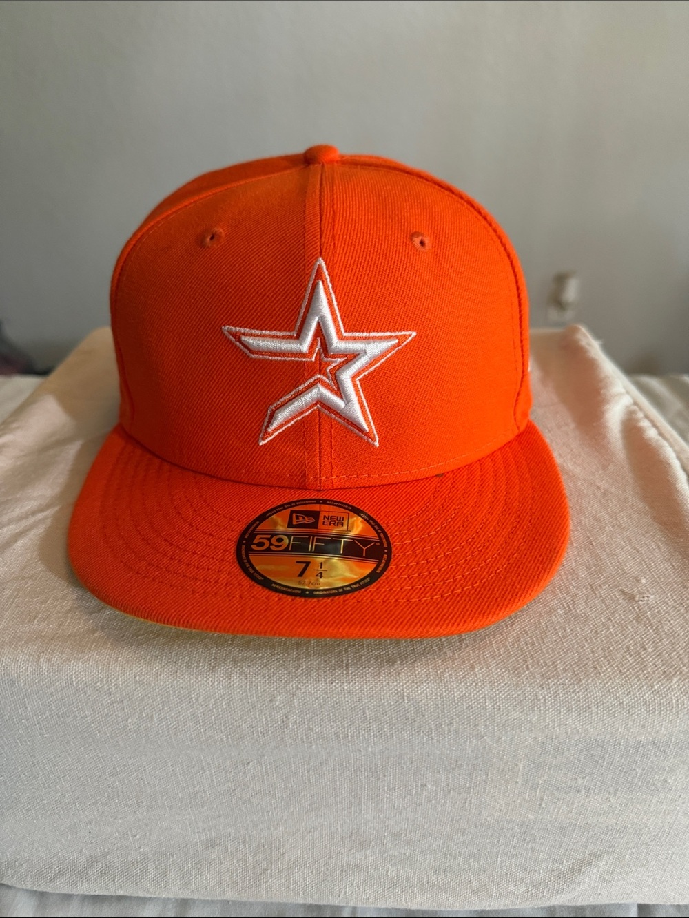 New Era Bright Orange Star Fitted Cap